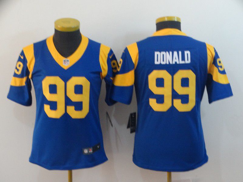 Women Los Angeles Rams #99 Donald Blue Nike Vapor Untouchable Limited Player NFL Jerseys